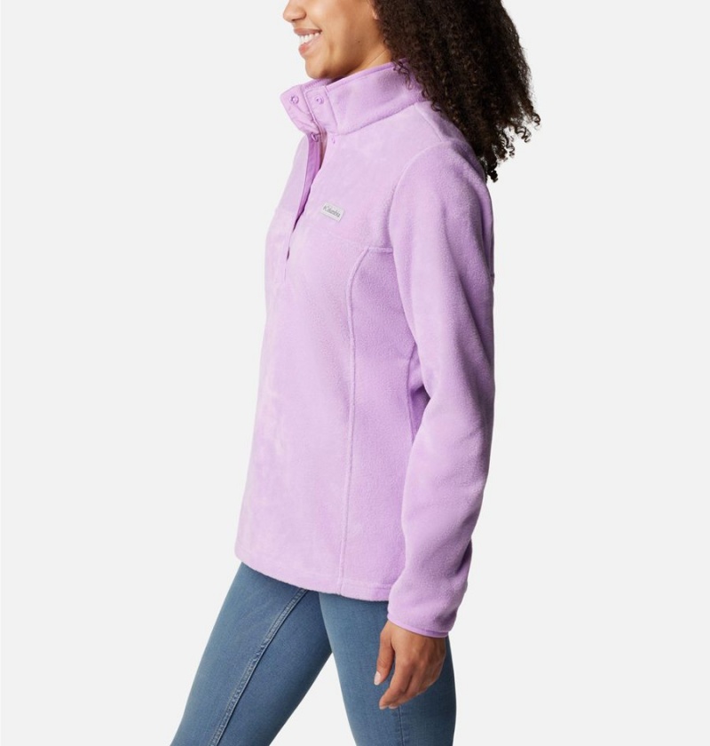Columbia Benton Springs Half Snap Fleece Women's Pullover Purple | EVZQJK-176