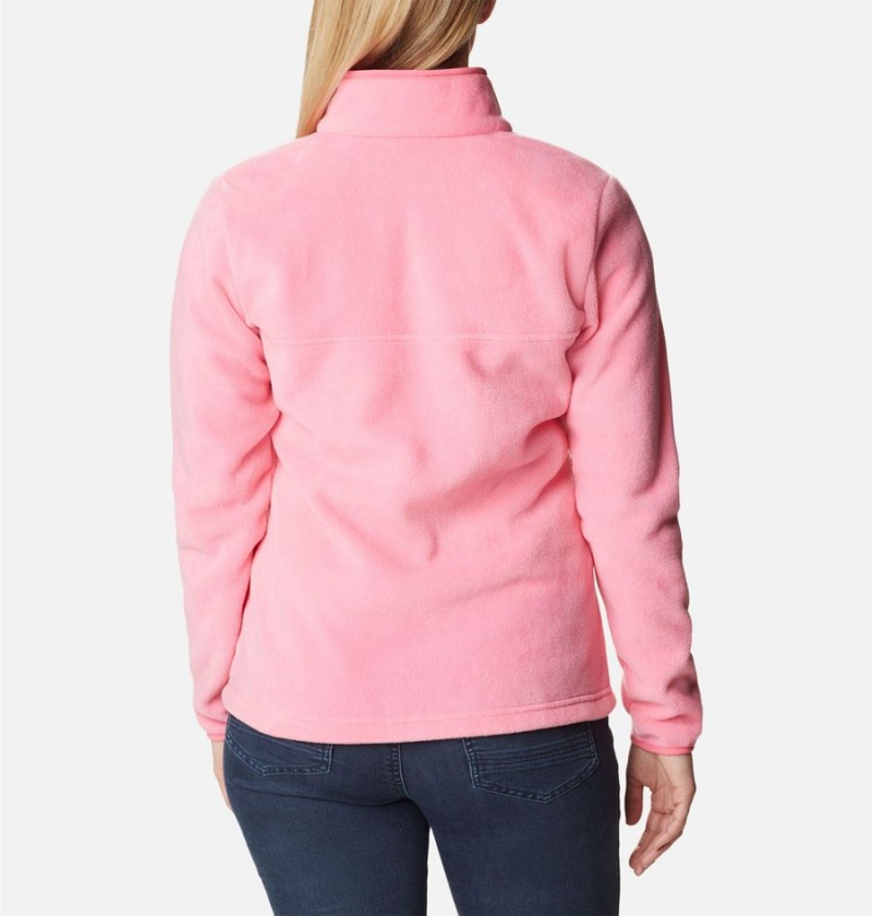 Columbia Benton Springs Half Snap Fleece Women's Pullover Pink | HJOSUF-361