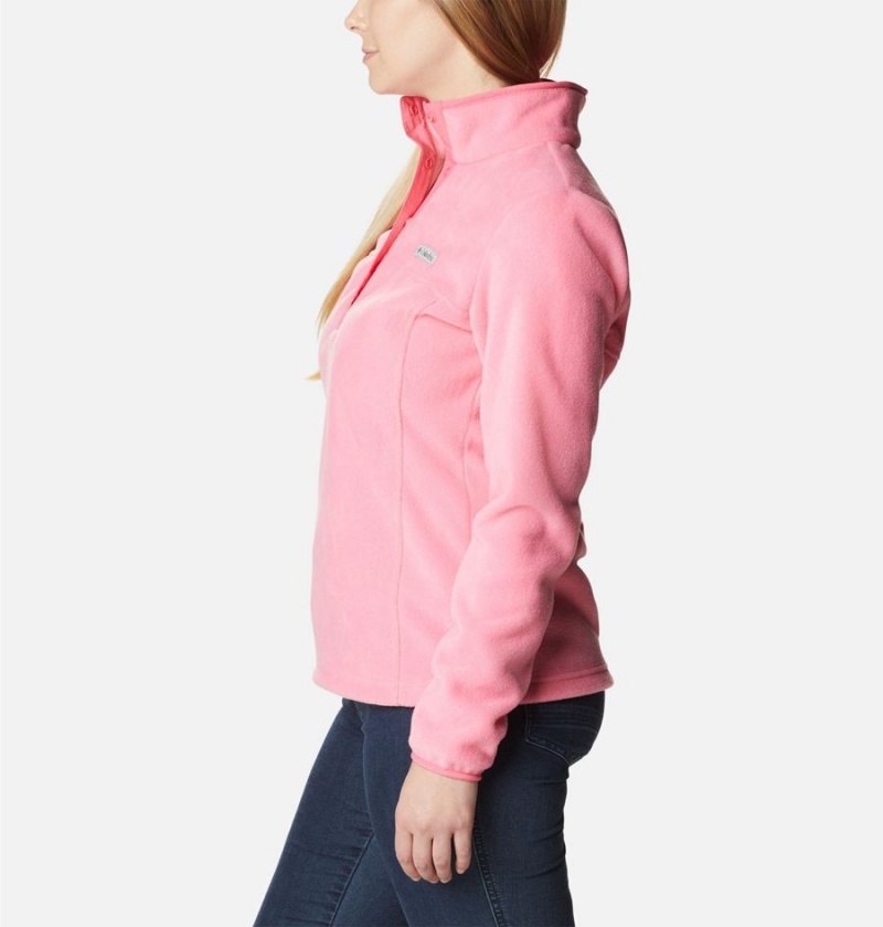 Columbia Benton Springs Half Snap Fleece Women's Pullover Pink | HJOSUF-361