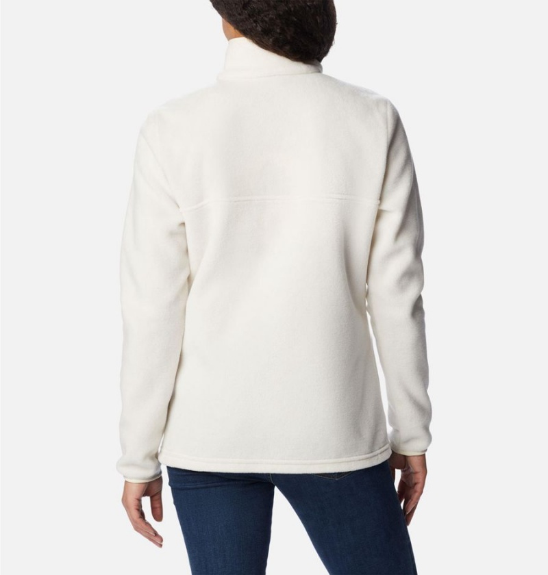 Columbia Benton Springs Half Snap Fleece Women's Pullover White | XQYWSA-483