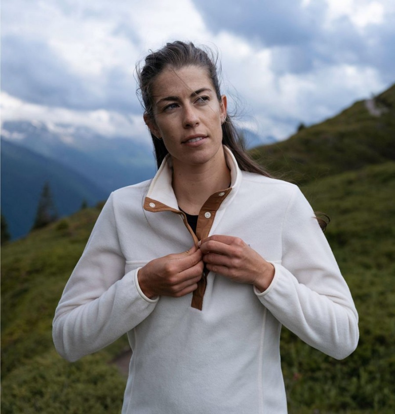 Columbia Benton Springs Half Snap Fleece Women's Pullover White | XQYWSA-483