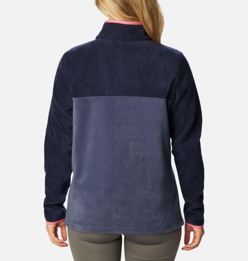 Columbia Benton Springs Half Snap Fleece Women's Pullover Navy | VZROTK-614