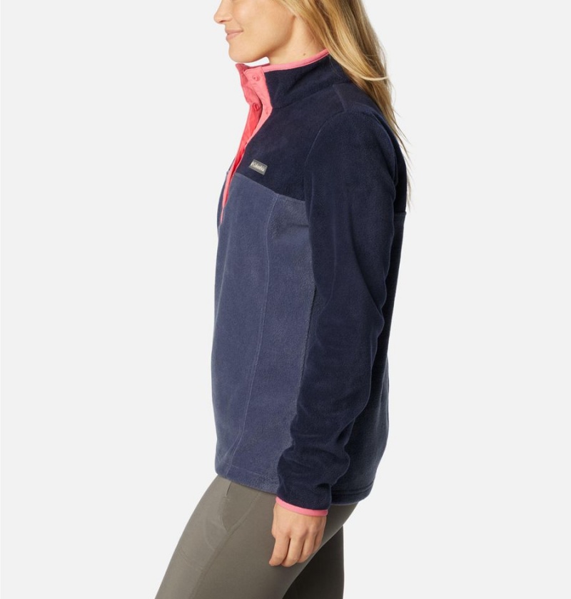 Columbia Benton Springs Half Snap Fleece Women's Pullover Navy | VZROTK-614