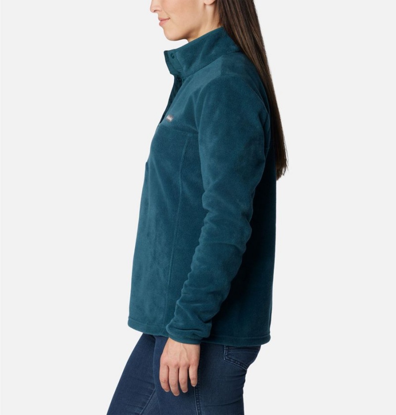 Columbia Benton Springs Half Snap Fleece Women's Pullover Turquoise | UXDBHK-768