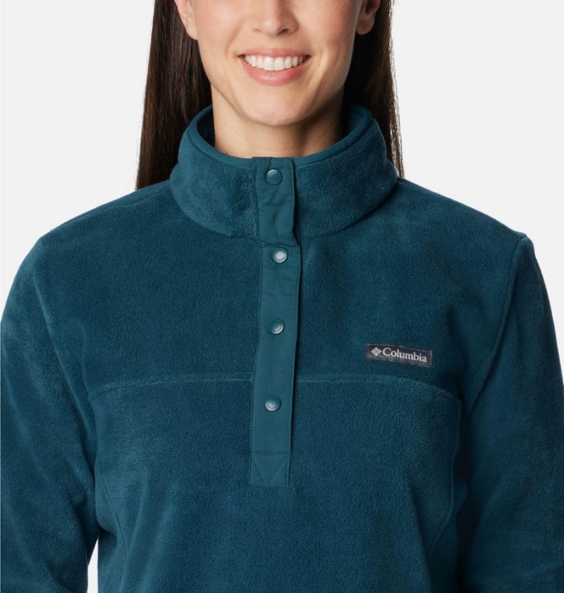 Columbia Benton Springs Half Snap Fleece Women's Pullover Turquoise | UXDBHK-768