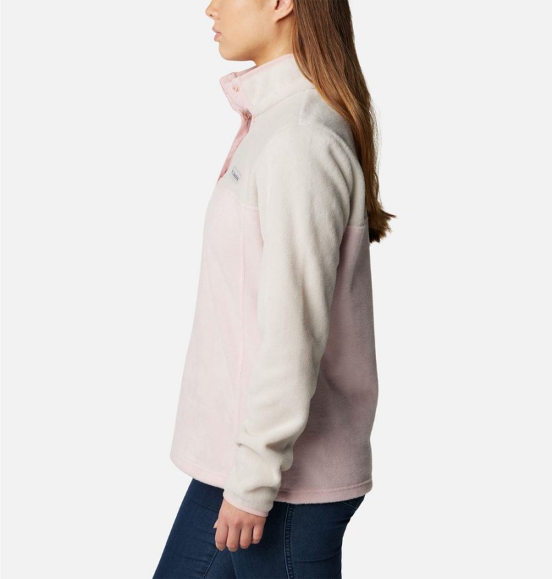 Columbia Benton Springs Half Snap Fleece Women's Pullover Pink | IRUBTQ-916