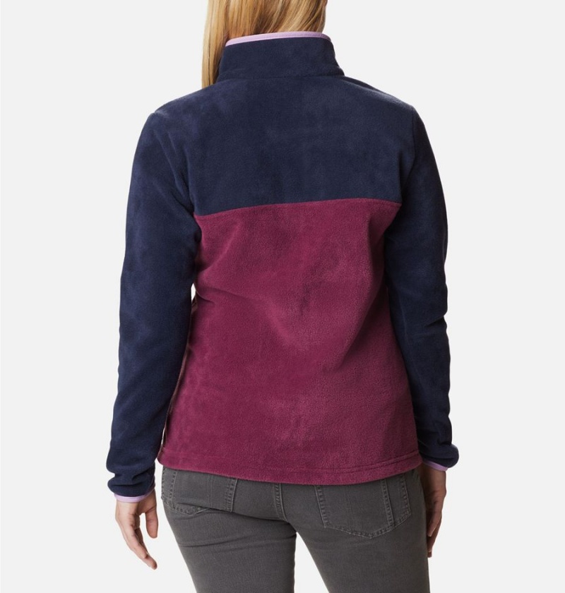 Columbia Benton Springs Half Snap Fleece Women's Pullover Red | SKYIBN-095