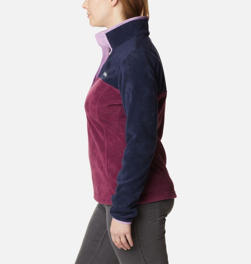 Columbia Benton Springs Half Snap Fleece Women's Pullover Red | SKYIBN-095
