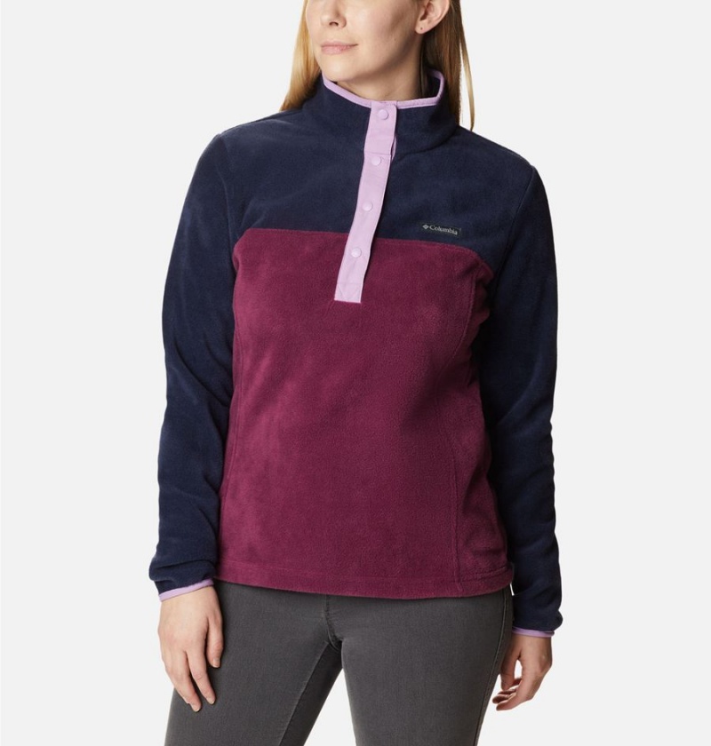 Columbia Benton Springs Half Snap Fleece Women's Pullover Red | SKYIBN-095