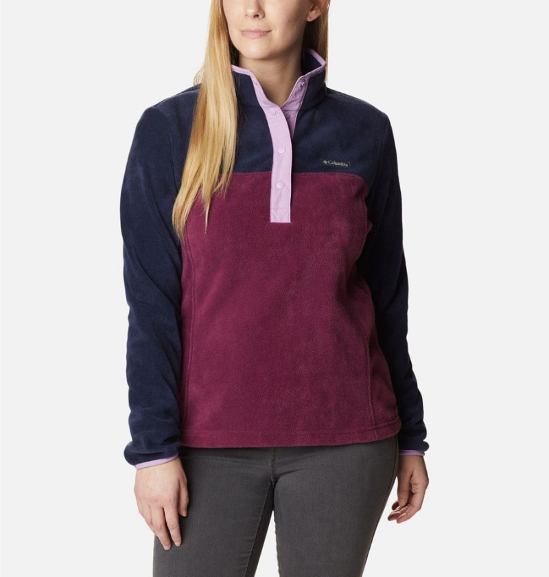 Columbia Benton Springs Half Snap Fleece Women\'s Pullover Red | SKYIBN-095