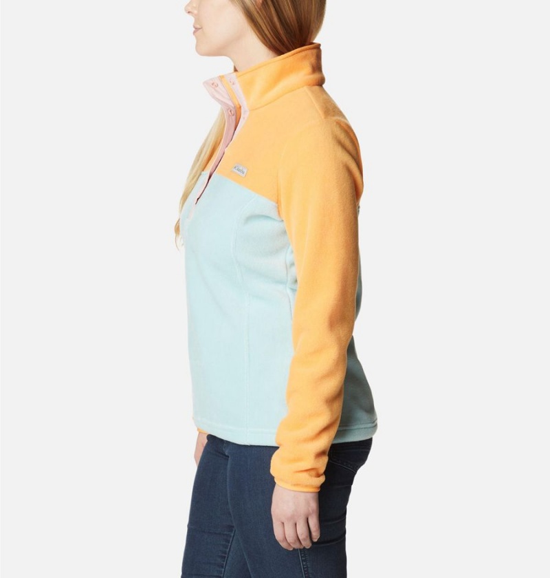 Columbia Benton Springs Half Snap Fleece Women's Pullover Turquoise | HBEPDW-392