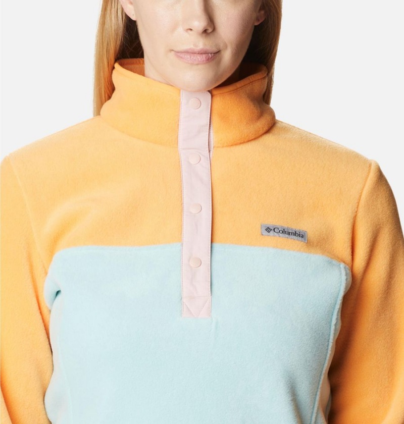 Columbia Benton Springs Half Snap Fleece Women's Pullover Turquoise | HBEPDW-392