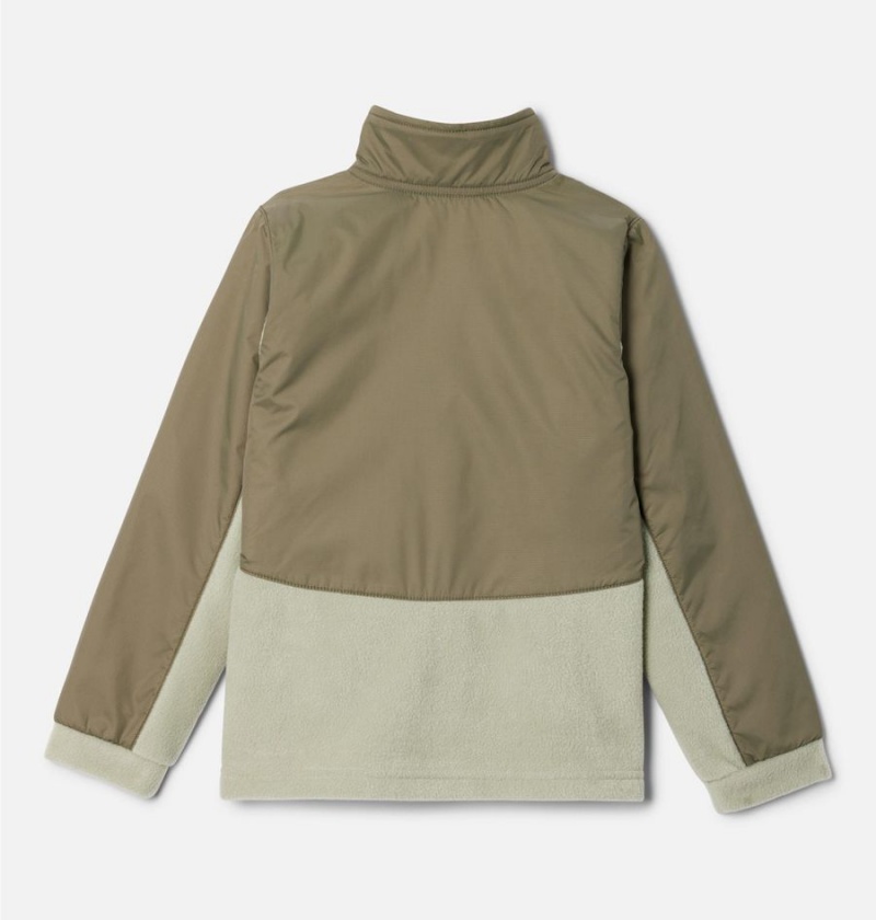Columbia Benton Springs III Overlay Fleece Kids' Jacket Green | OTBAFV-794