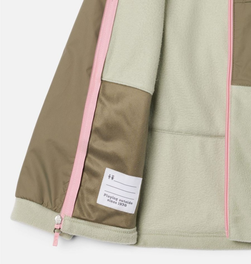 Columbia Benton Springs III Overlay Fleece Kids' Jacket Green | OTBAFV-794