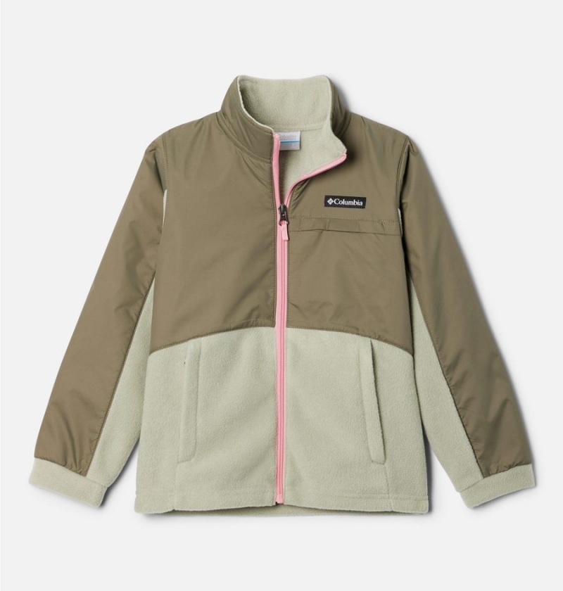 Columbia Benton Springs III Overlay Fleece Kids\' Jacket Green | OTBAFV-794