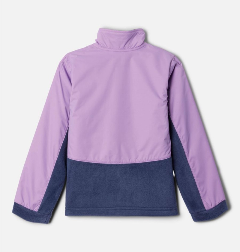 Columbia Benton Springs III Overlay Fleece Kids' Jacket Purple | PXQUVJ-578