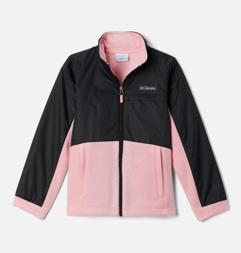 Columbia Benton Springs III Overlay Fleece Kids\' Jacket Pink | ODIECA-721