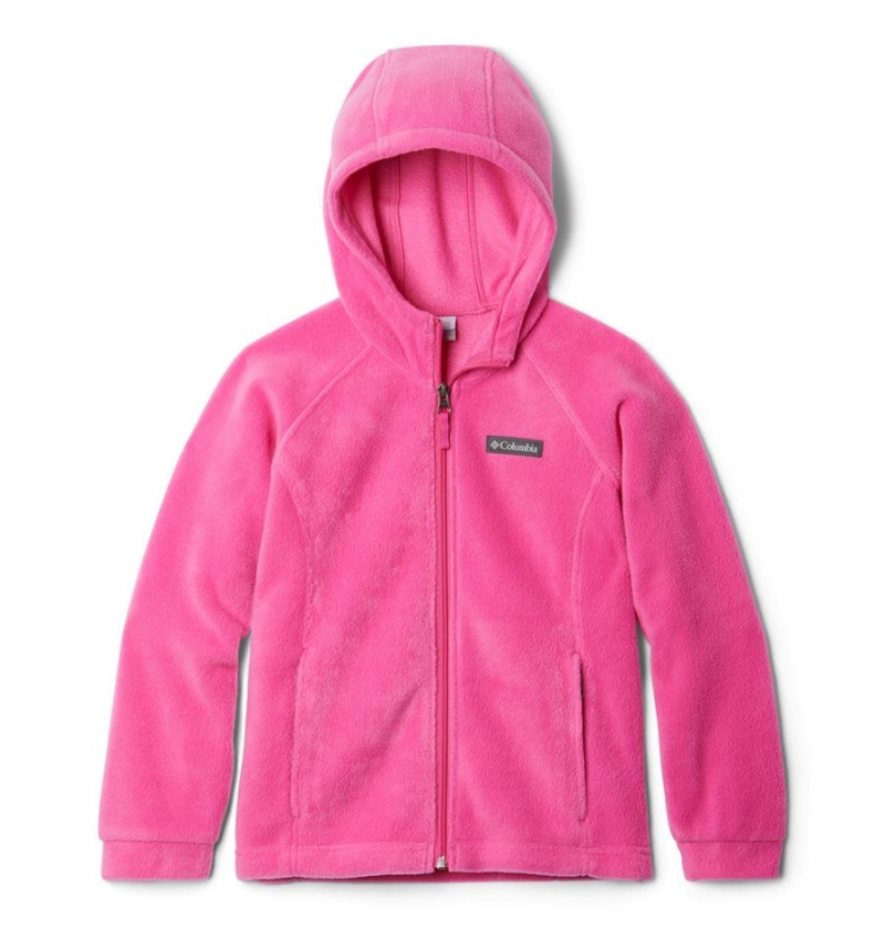 Columbia Benton Springs II Hooded Fleece Kids\' Jacket Pink | QLBXAJ-905