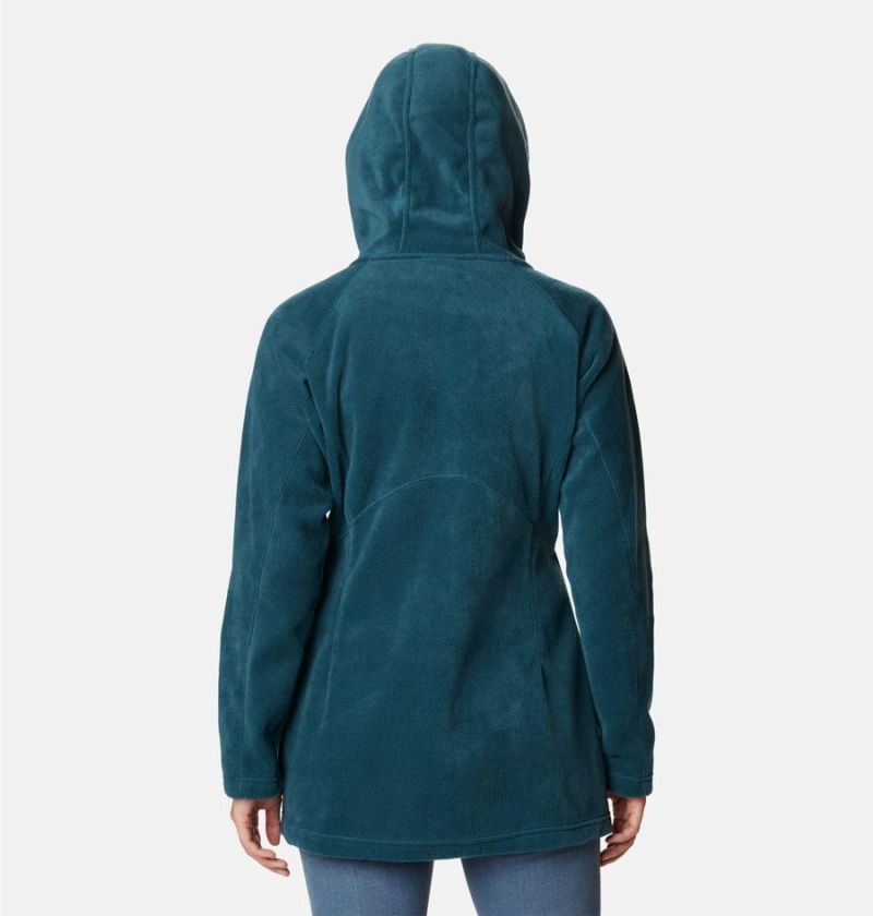 Columbia Benton Springs II Long Hoodie Women's Fleece Jacket Turquoise | SDOYHR-721