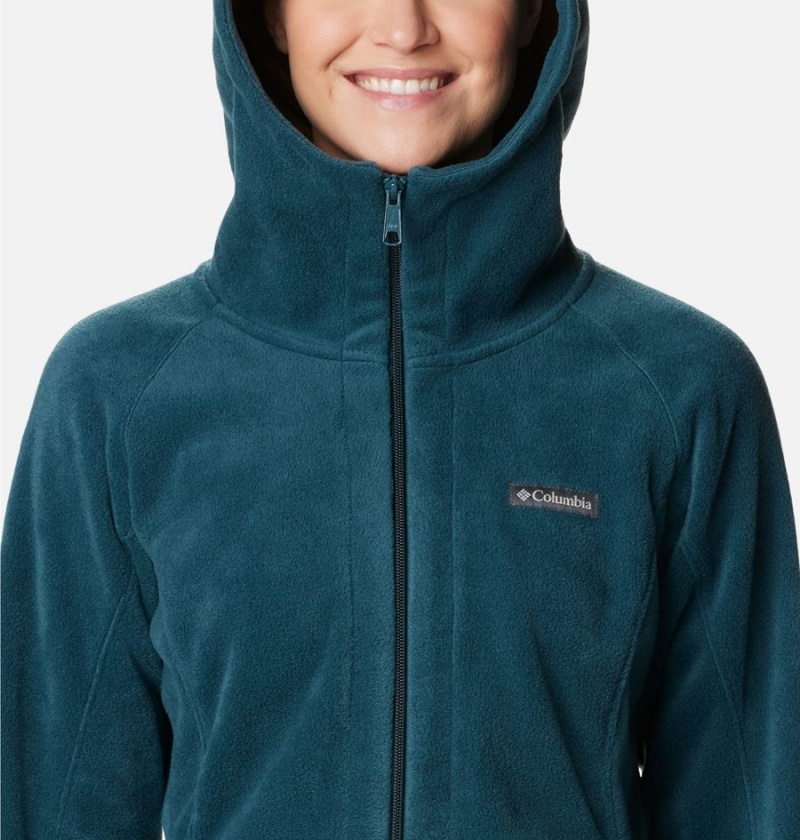Columbia Benton Springs II Long Hoodie Women's Fleece Jacket Turquoise | SDOYHR-721
