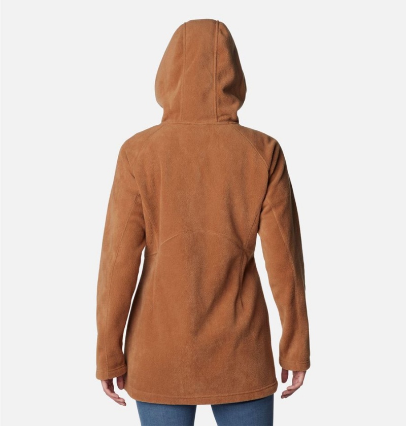 Columbia Benton Springs II Long Hoodie Women's Fleece Jacket Brown | QJKFPW-809