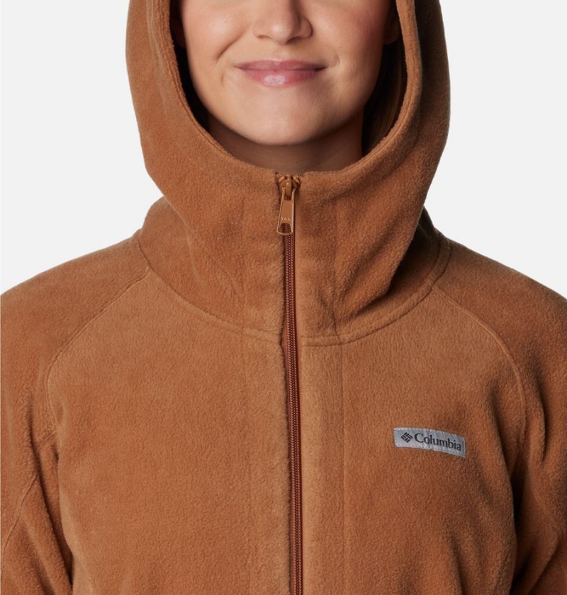 Columbia Benton Springs II Long Hoodie Women's Fleece Jacket Brown | QJKFPW-809