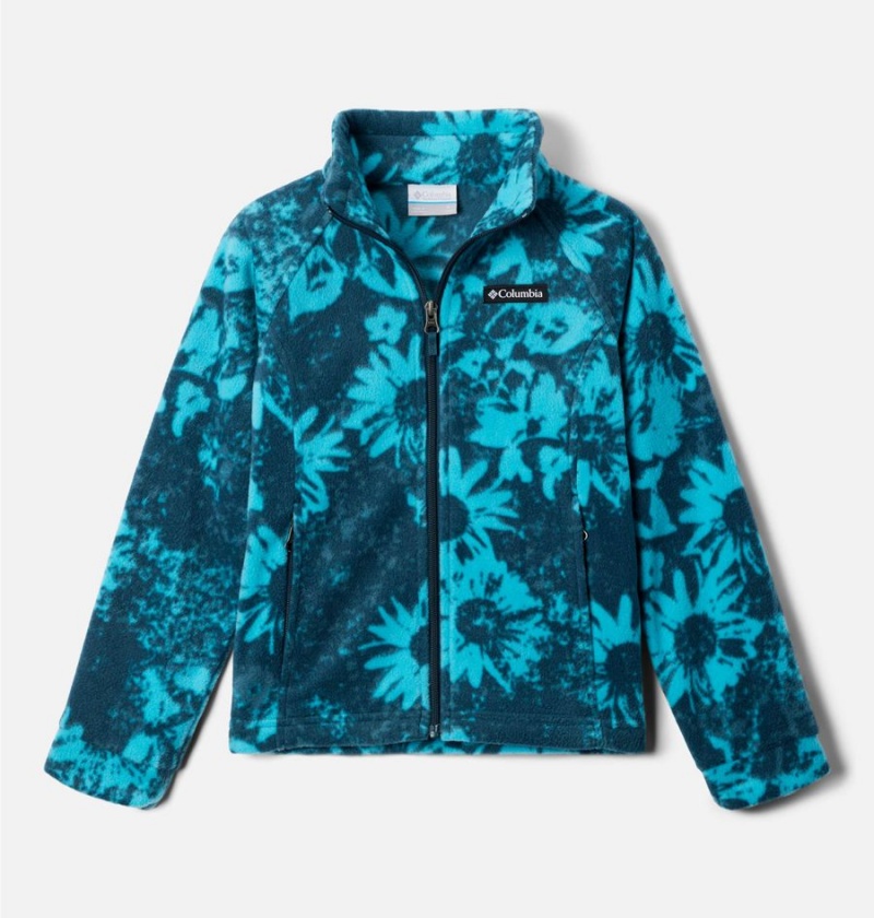 Columbia Benton Springs II Printed Fleece Kids\' Jacket Turquoise | AHJRLP-561