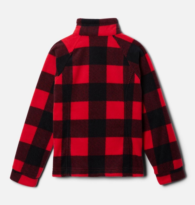 Columbia Benton Springs II Printed Fleece Kids' Jacket Red | WBKHRS-506