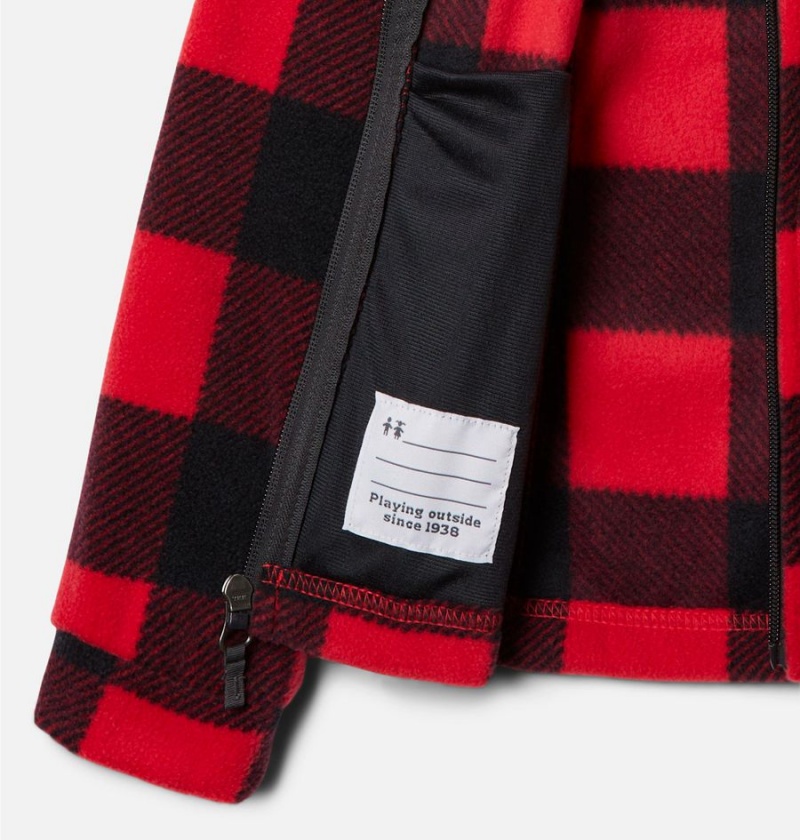 Columbia Benton Springs II Printed Fleece Kids' Jacket Red | WBKHRS-506