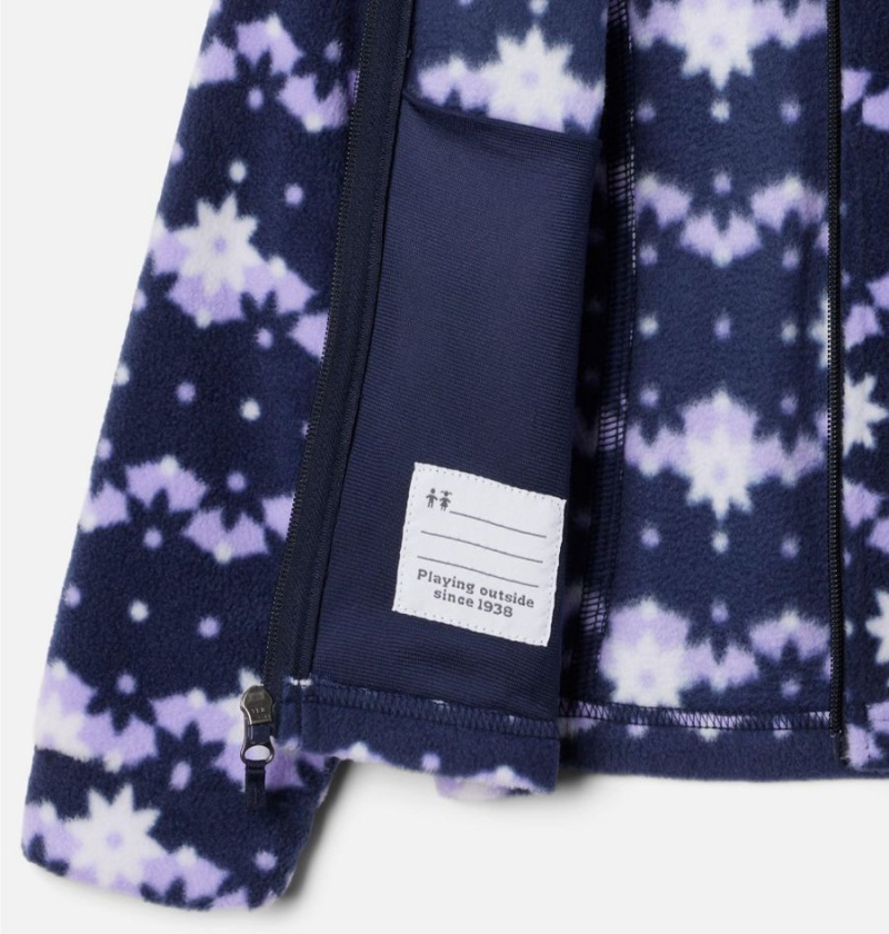 Columbia Benton Springs II Printed Fleece Kids' Jacket Navy | EJCLKU-675
