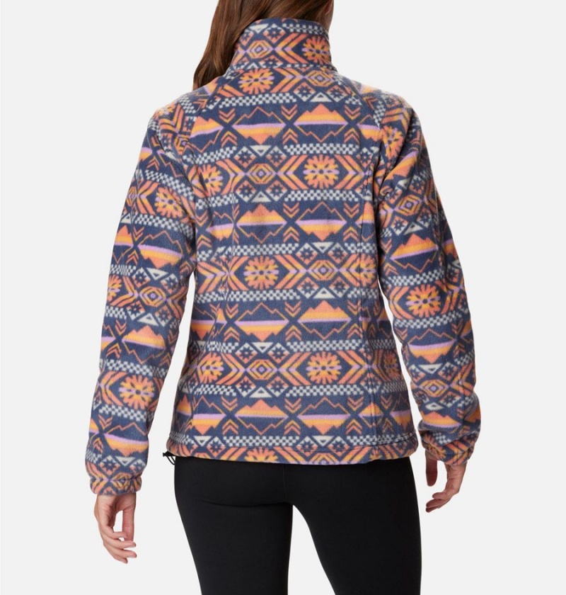 Columbia Benton Springs Printed Full Zip Women's Fleece Jacket Coral | EIHQRZ-085