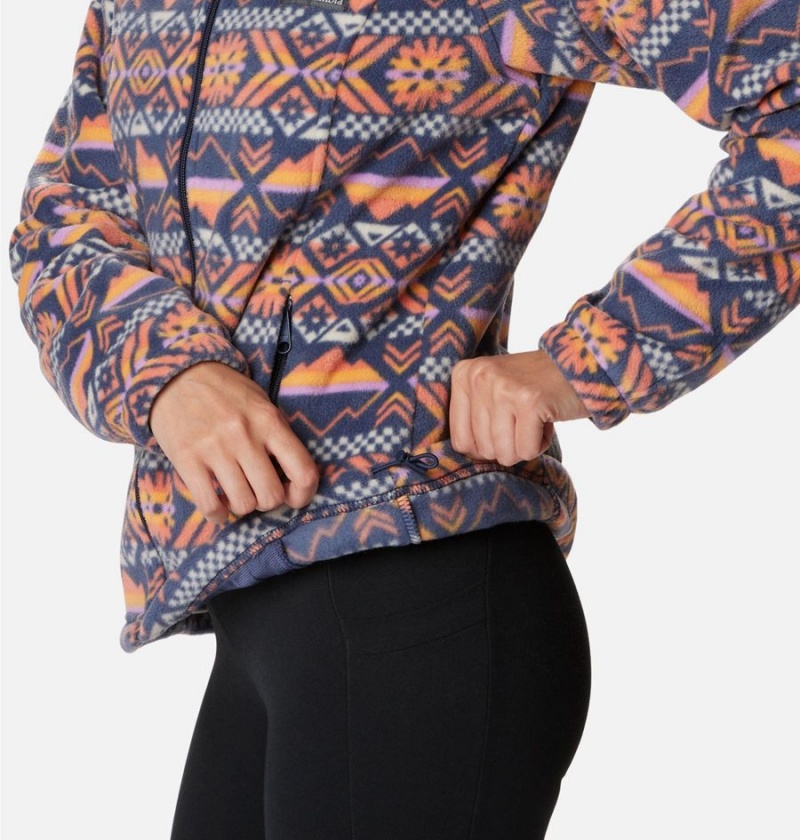 Columbia Benton Springs Printed Full Zip Women's Fleece Jacket Coral | EIHQRZ-085
