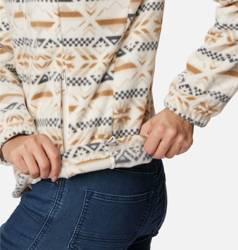 Columbia Benton Springs Printed Full Zip Women's Fleece Jacket White | ASXTVE-896