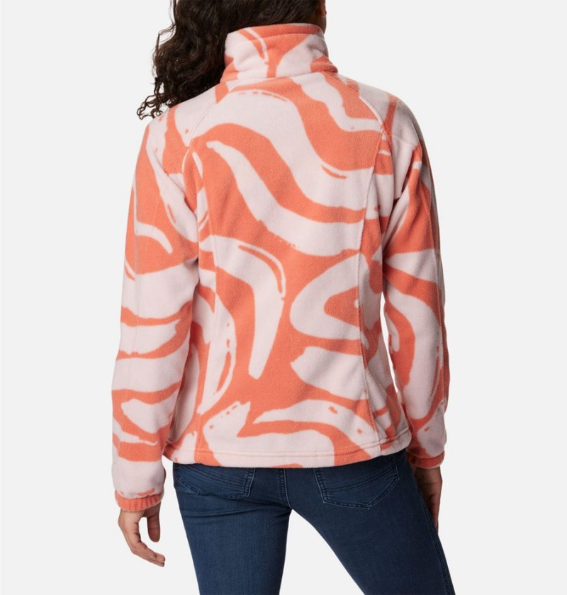 Columbia Benton Springs Printed Full Zip Women's Fleece Jacket Coral | YEGKTC-968