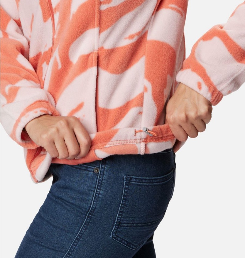 Columbia Benton Springs Printed Full Zip Women's Fleece Jacket Coral | YEGKTC-968