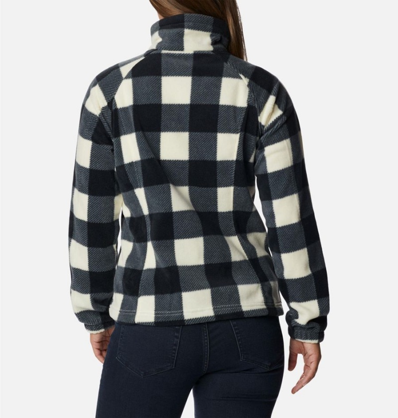 Columbia Benton Springs Printed Full Zip Women's Fleece Jacket Black | JSHPXA-758