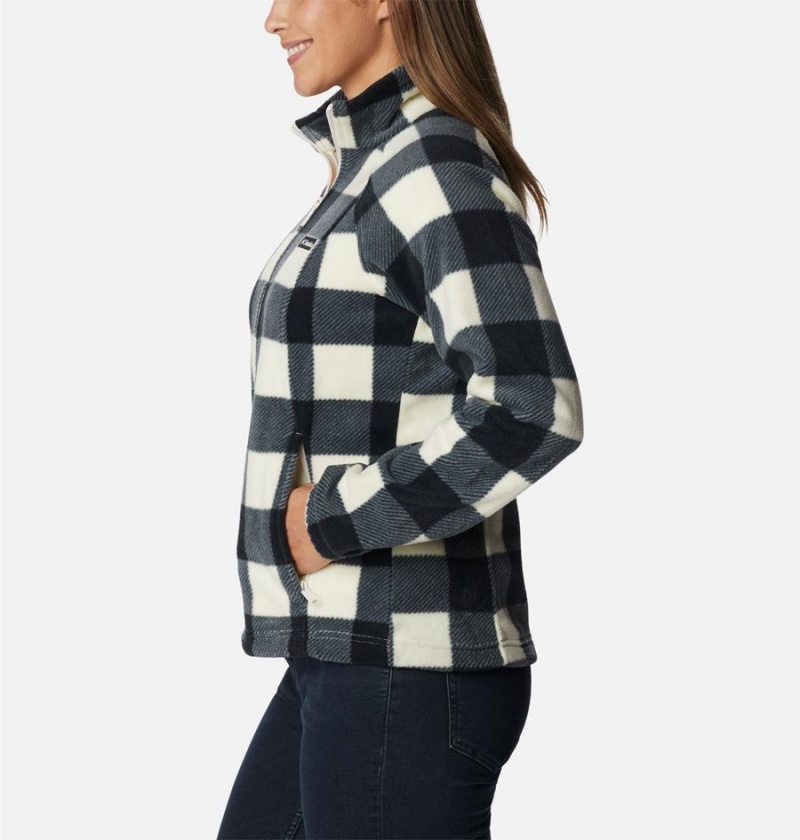 Columbia Benton Springs Printed Full Zip Women's Fleece Jacket Black | JSHPXA-758