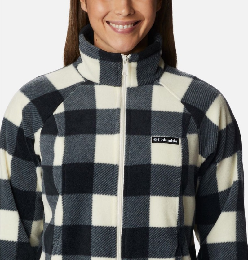 Columbia Benton Springs Printed Full Zip Women's Fleece Jacket Black | JSHPXA-758
