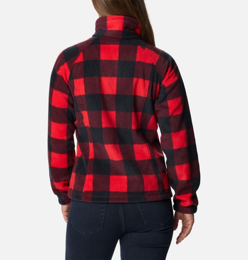 Columbia Benton Springs Printed Full Zip Women's Fleece Jacket Red | QEOWLS-862