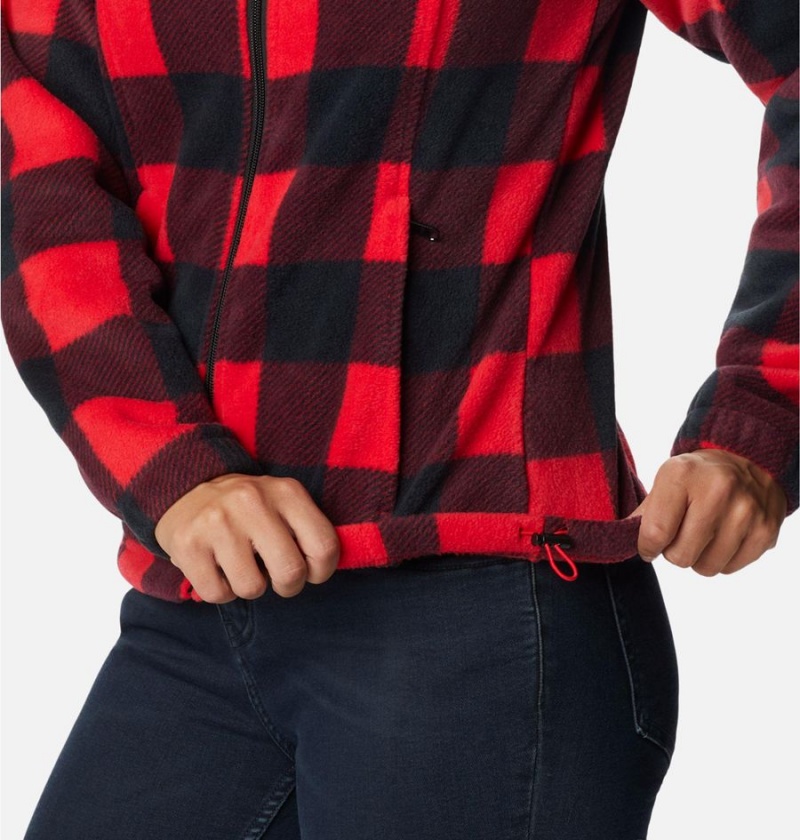 Columbia Benton Springs Printed Full Zip Women's Fleece Jacket Red | QEOWLS-862