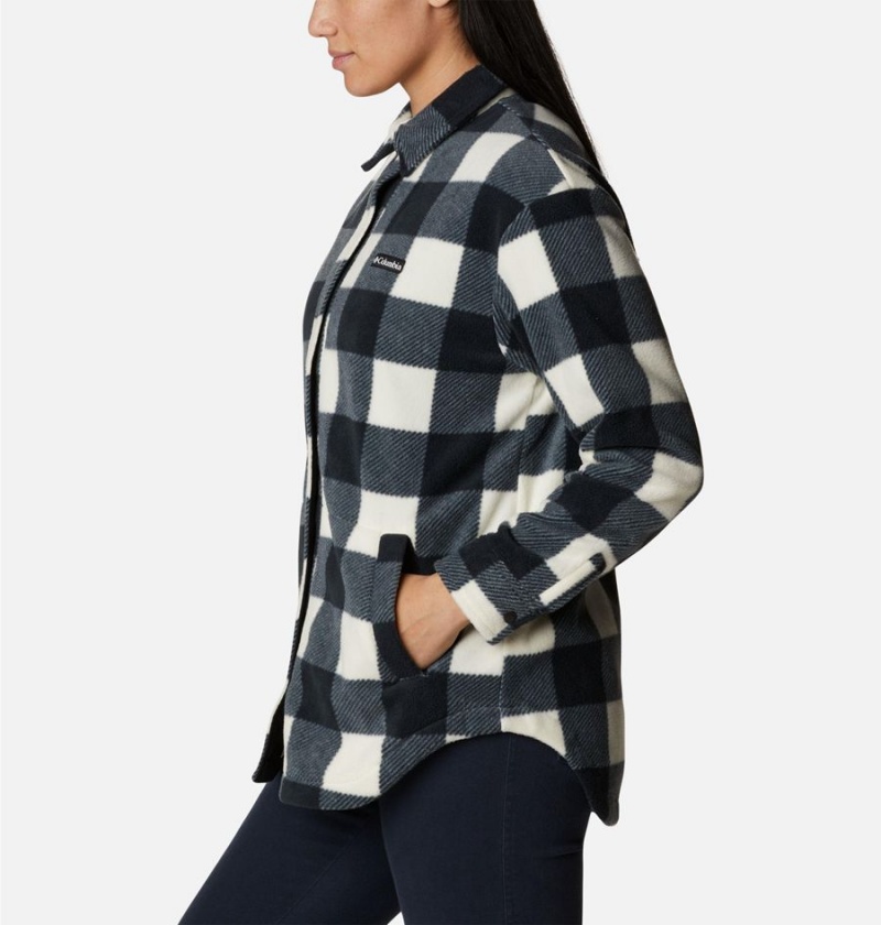 Columbia Benton Springs Shirt Women's Fleece Jacket Black | ZXEJKV-142