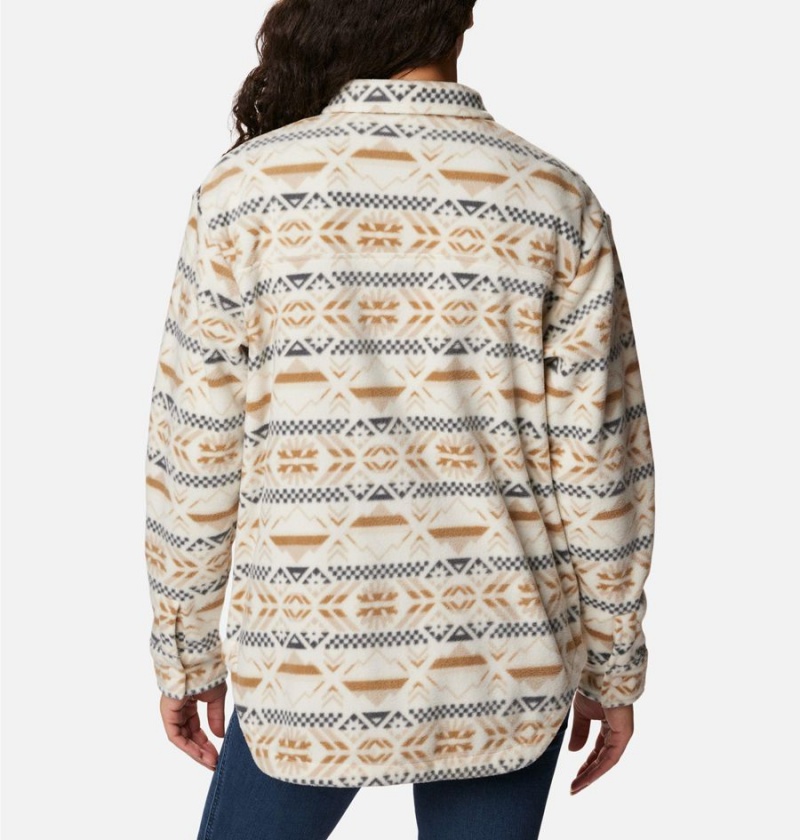 Columbia Benton Springs Shirt Women's Fleece Jacket White | HQGCZM-097