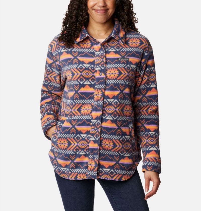 Columbia Benton Springs Shirt Women's Fleece Jacket Coral | MAZEHT-831