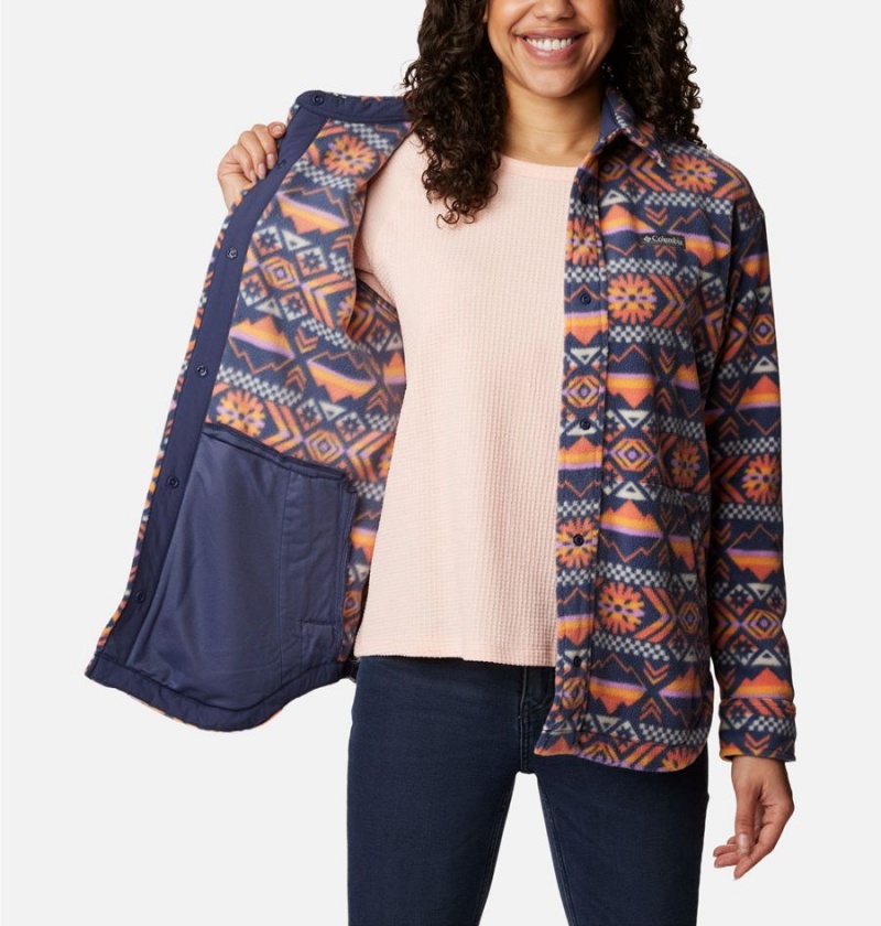 Columbia Benton Springs Shirt Women's Fleece Jacket Coral | MAZEHT-831