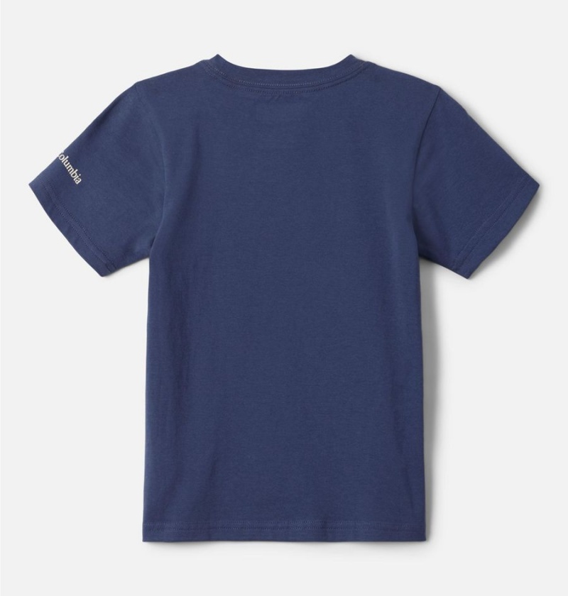 Columbia Bessie Butte Short Sleeve Graphic Kids' T-Shirt Navy | ZXCIQO-471