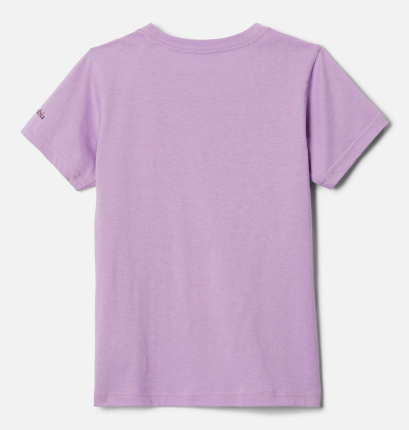 Columbia Bessie Butte Short Sleeve Graphic Kids' T-Shirt Purple | DJVHYT-750