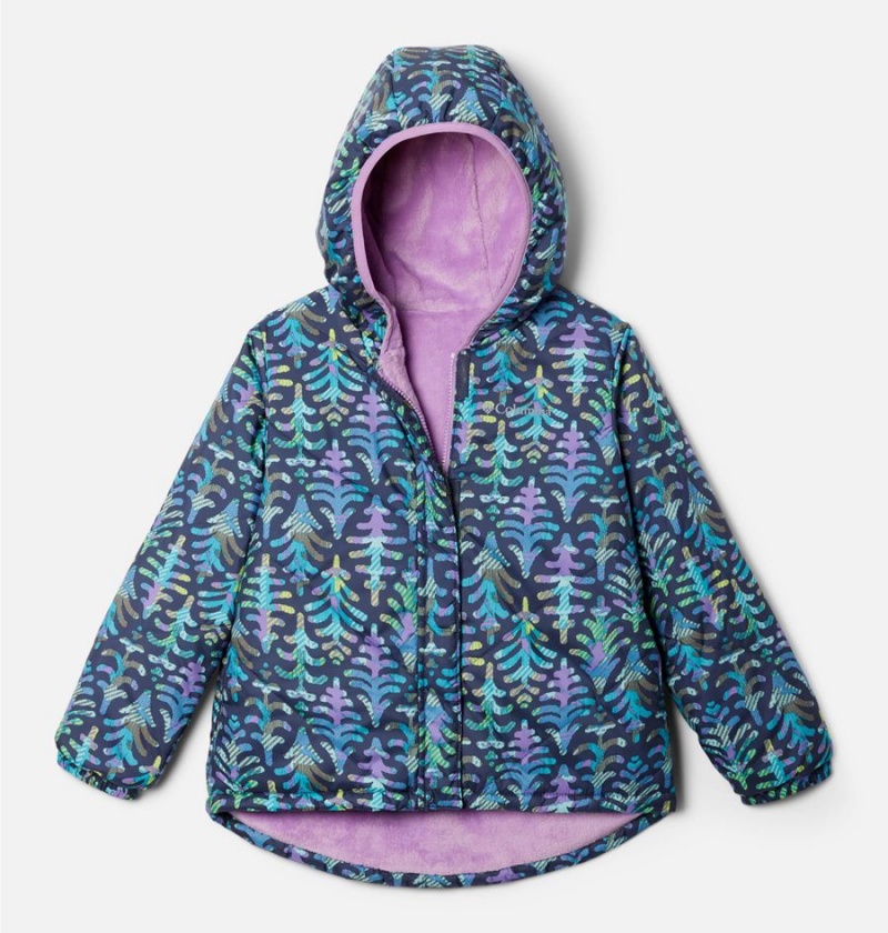 Columbia Big Fir Reversible Kids\' Jacket Navy | TYBEDQ-571