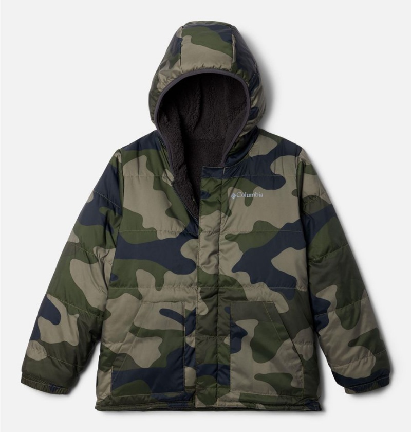 Columbia Big Fir Reversible Kids\' Jacket Green | VXRATC-157
