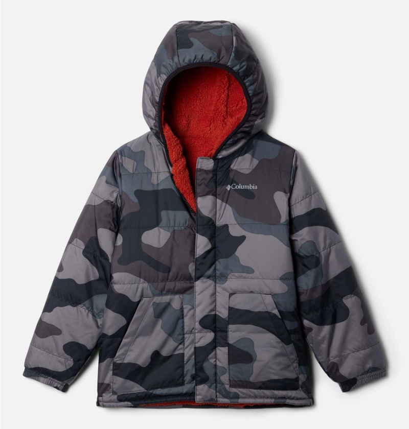 Columbia Big Fir Reversible Kids\' Jacket Black | GFZCVW-756