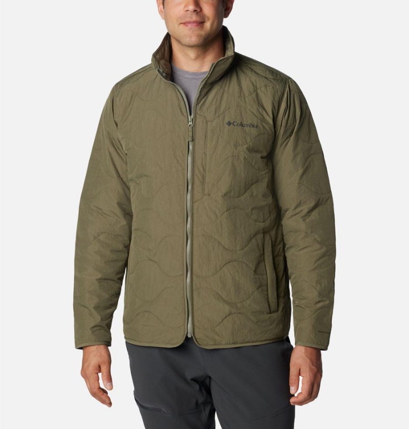 Columbia Birchwood Insulated Men\'s Puffer Jacket Green | HTSQXN-425